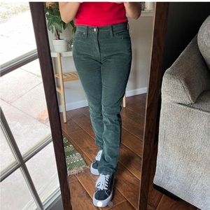 J. Crew corduroy pants 28 dark green
